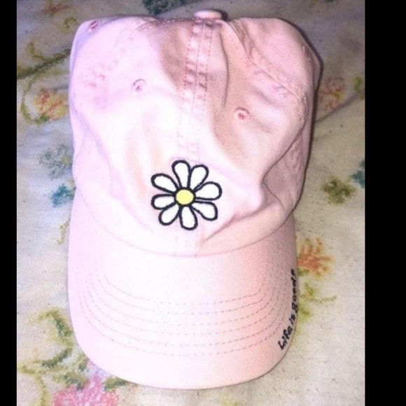 Life Is Good Accessories - Life is Good pink daisy baseball cap